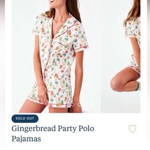Roller Rabbit Gingerbread Party Polo Pajamas